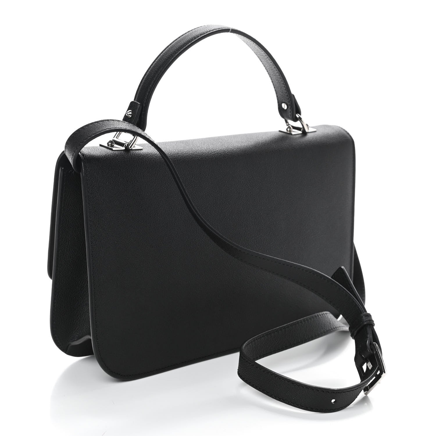 Alexander McQueen Grained Calfskin Large Insignia Flap Black 3 of 10