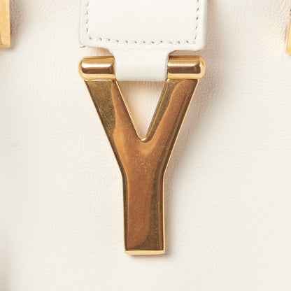 Saint Laurent Calfskin Small Classic Y Cabas White 14 of 16