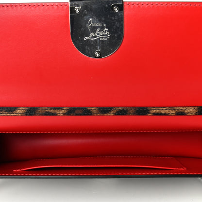 Christian Louboutin Calfskin Leopard Elisa Baguette Brown 4 of 5