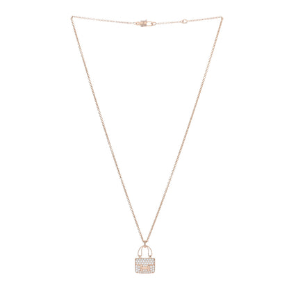 Hermes 18K Rose Gold Diamond Constance Amulettes Pendant Necklace 3 of 6
