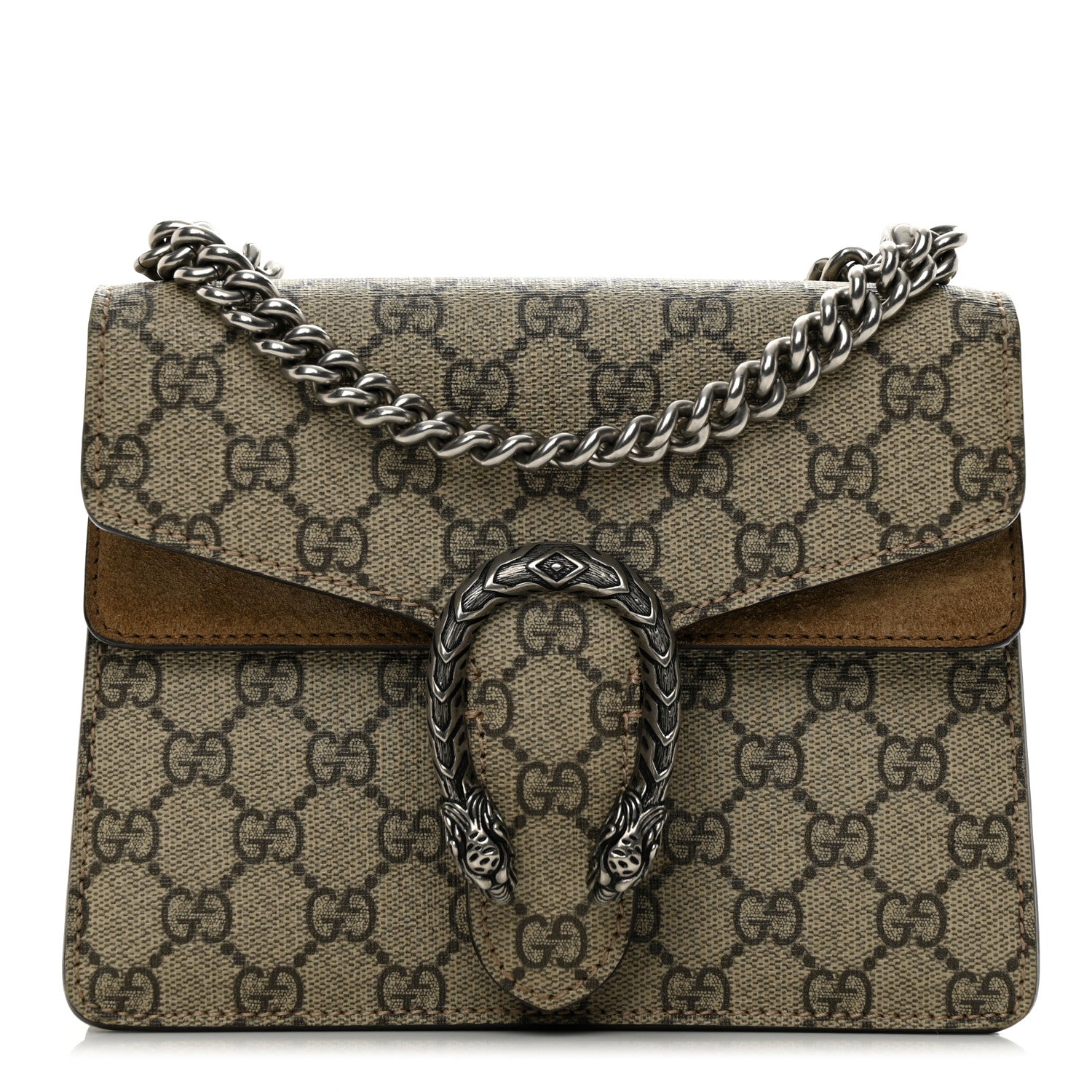 Gucci GG Supreme Monogram Mini Dionysus Shoulder Bag Taupe 1 of 10