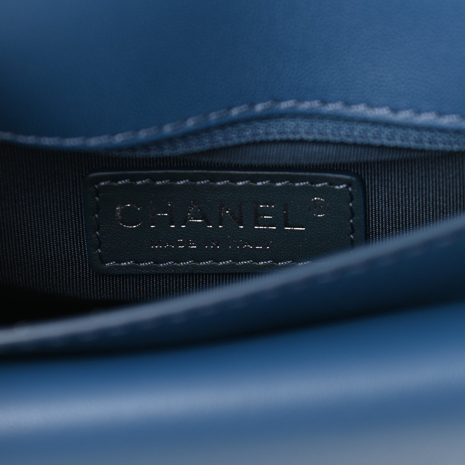 Chanel Lambskin Quilted Small Natural CC Flap Navy 6 of 10