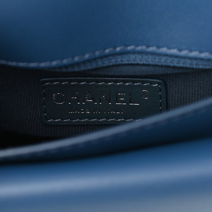 Chanel Lambskin Quilted Small Natural CC Flap Navy 6 of 10