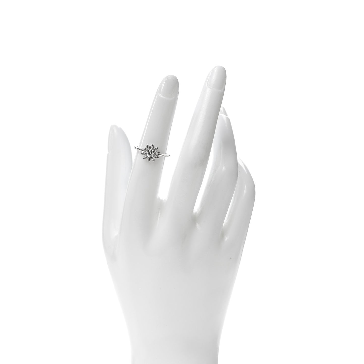 Platinum Diamond Enchant Garden Flower Ring 50 5.5