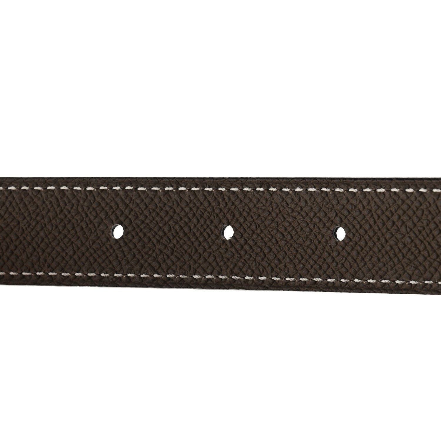 Hermes Swift Epsom 24mm Belt Strap 80 32 Black Etoupe 6 of 8