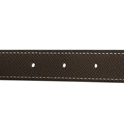 Hermes Swift Epsom 24mm Belt Strap 80 32 Black Etoupe 6 of 8