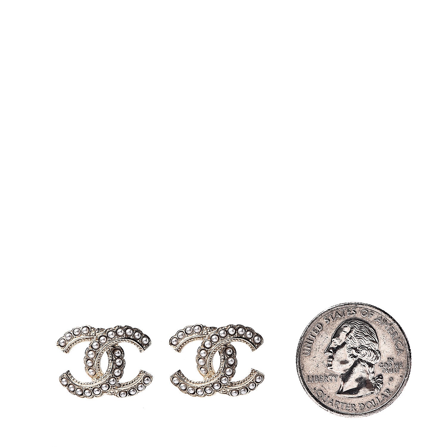Chanel Pearl Queen of France CC Earrings Gold 2 of 5
