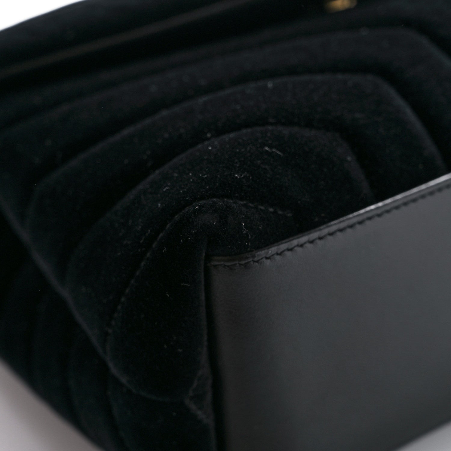 Saint Laurent Velvet Y Quilted Monogram Small Loulou Chain Satchel Black 9 of 10
