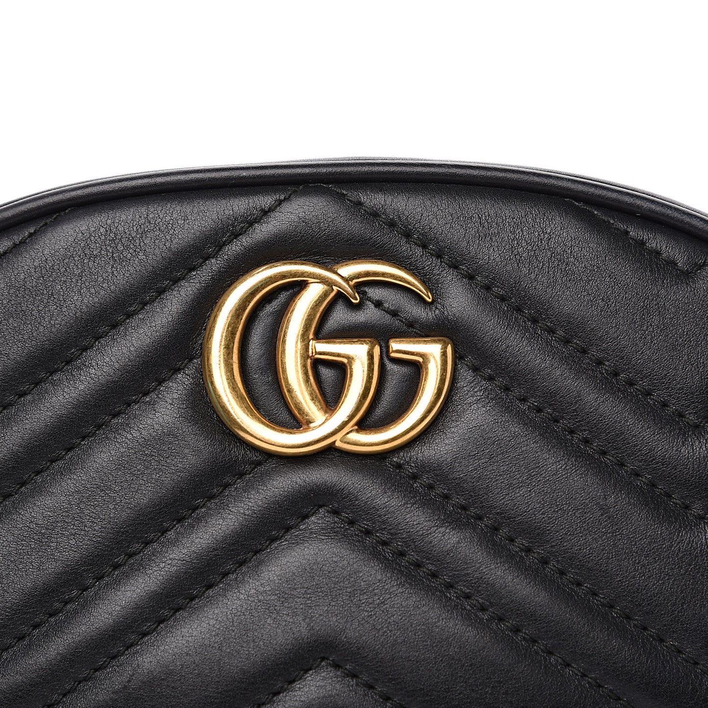 Calfskin Matelasse GG Marmont Belt Bag 85 34 Black