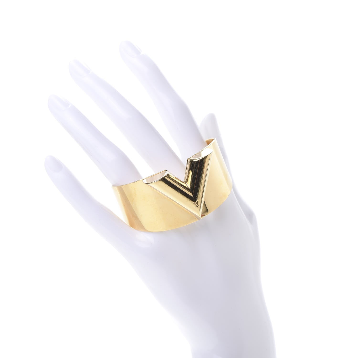 Louis Vuitton Essential V Cuff Gold 2 of 7