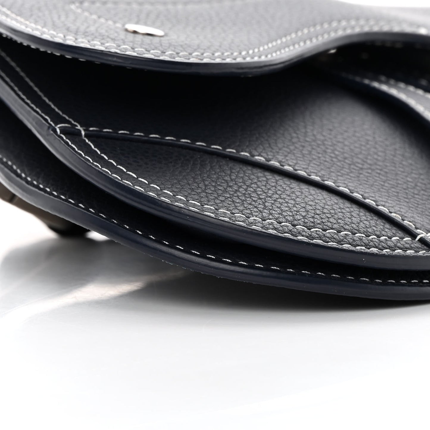 X KAWS Grained Calfskin Saddle Wristlet Blue
