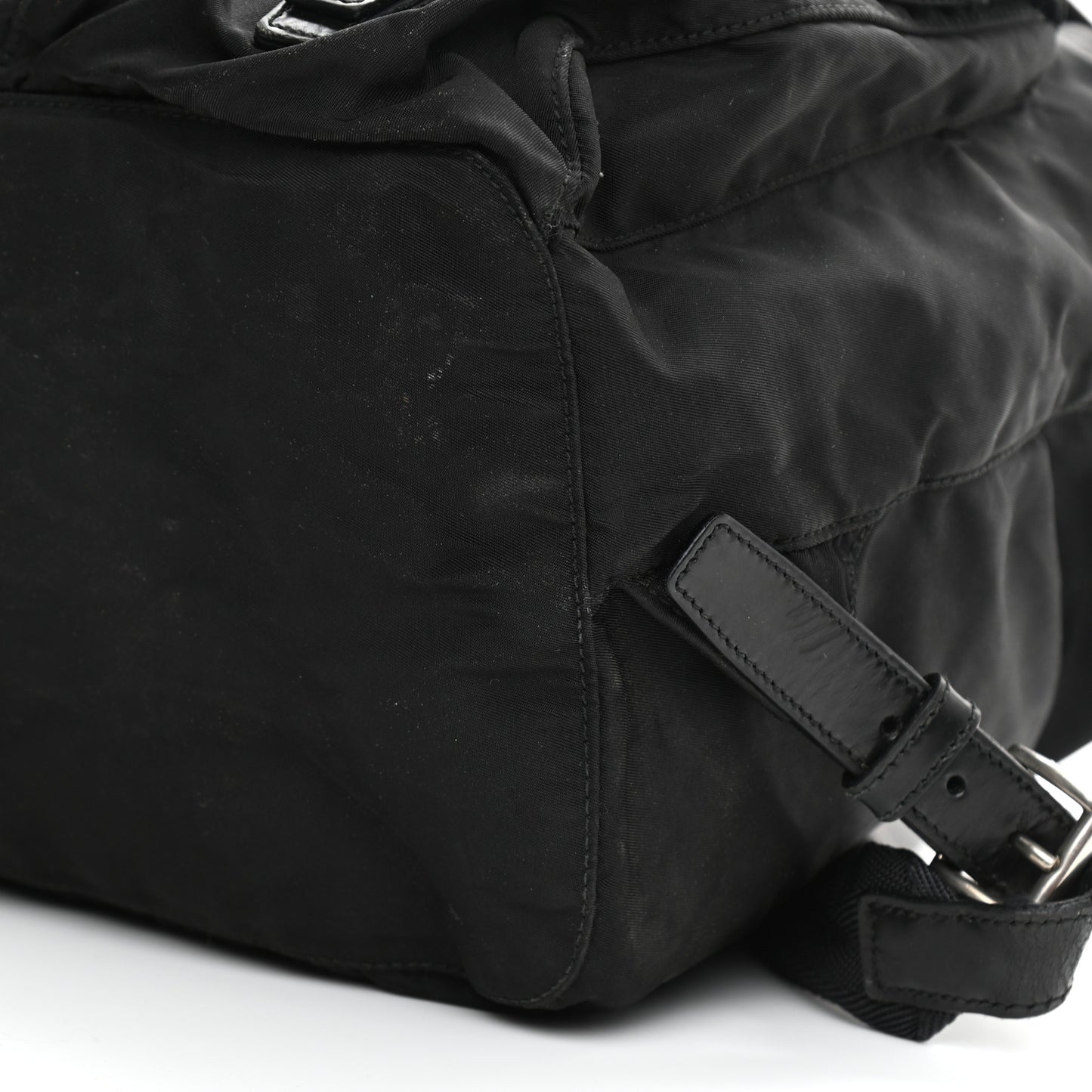 Tessuto Nylon Saffiano Medium Backpack Black
