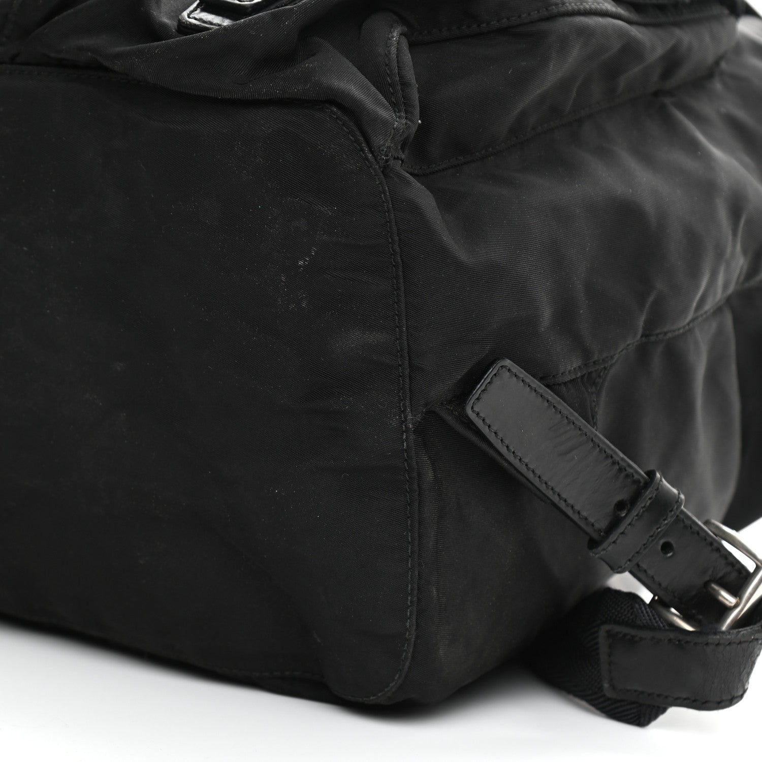 Prada Tessuto Nylon Saffiano Medium Backpack Black 9 of 20