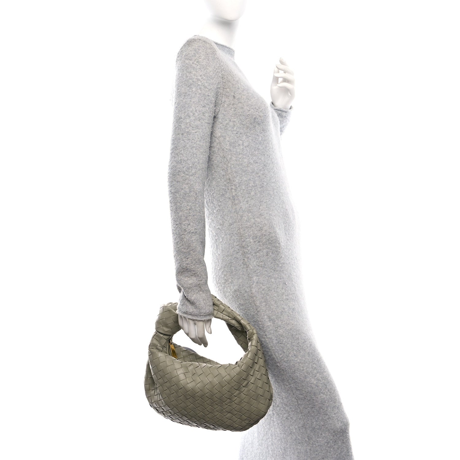 Bottega Veneta Nappa Intrecciato Teen Jodie Hobo Travertine 3 of 10