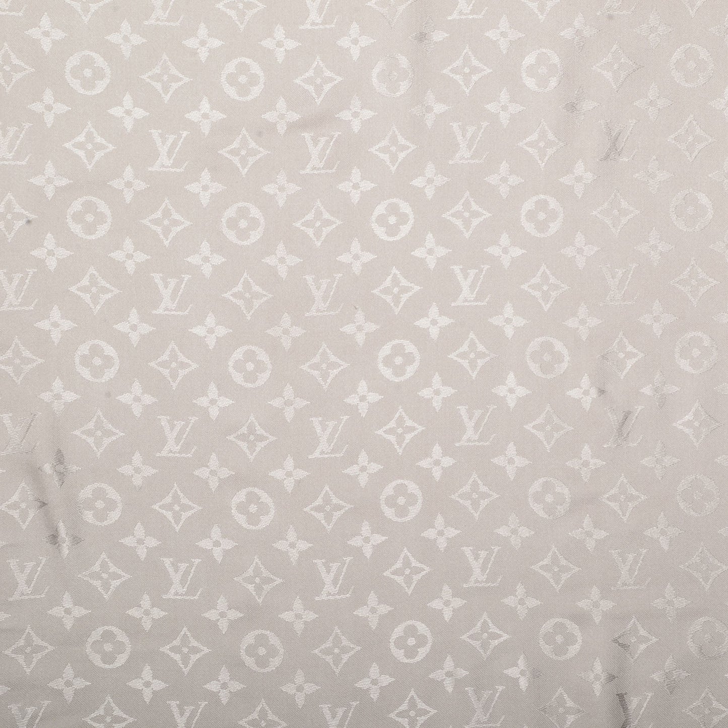 Wool Silk Monogram Shawl Beige
