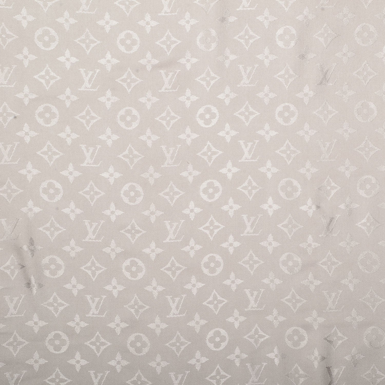 Louis Vuitton Wool Silk Monogram Shawl Beige 1 of 5