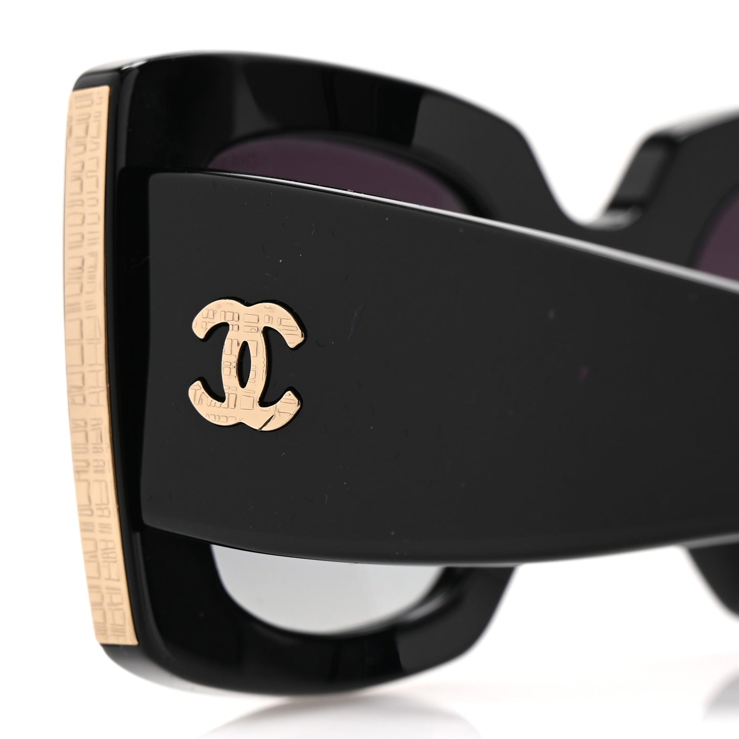 Acetate Rectangle Sunglasses 5435 Black