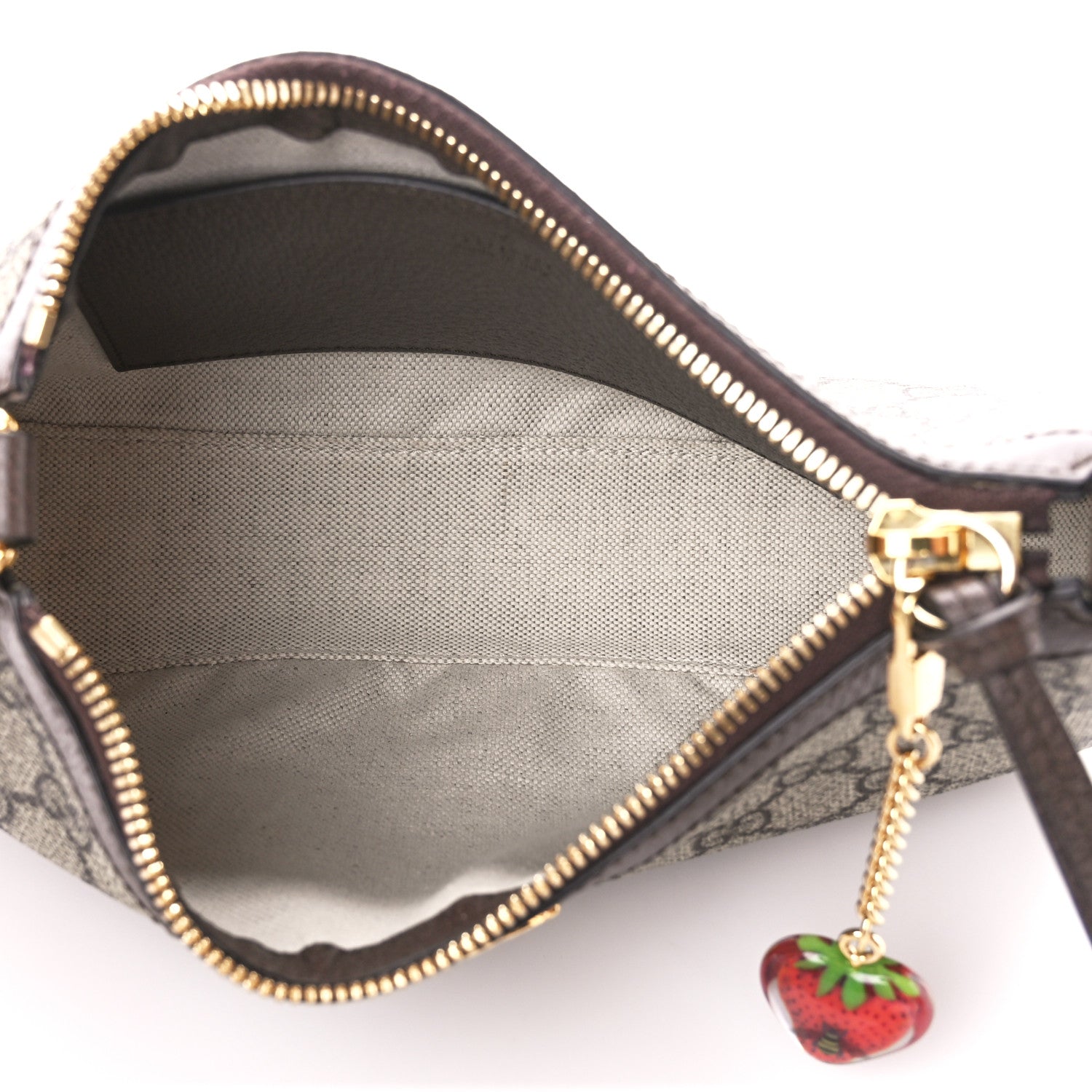 Gucci GG Supreme Monogram Textured Dollar Calfskin Web Small Ophidia GG Handbag Beige Ebony New Acero 5 of 11