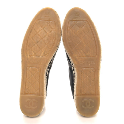 Chanel Lambskin CC Espadrilles 38 Black 6 of 9