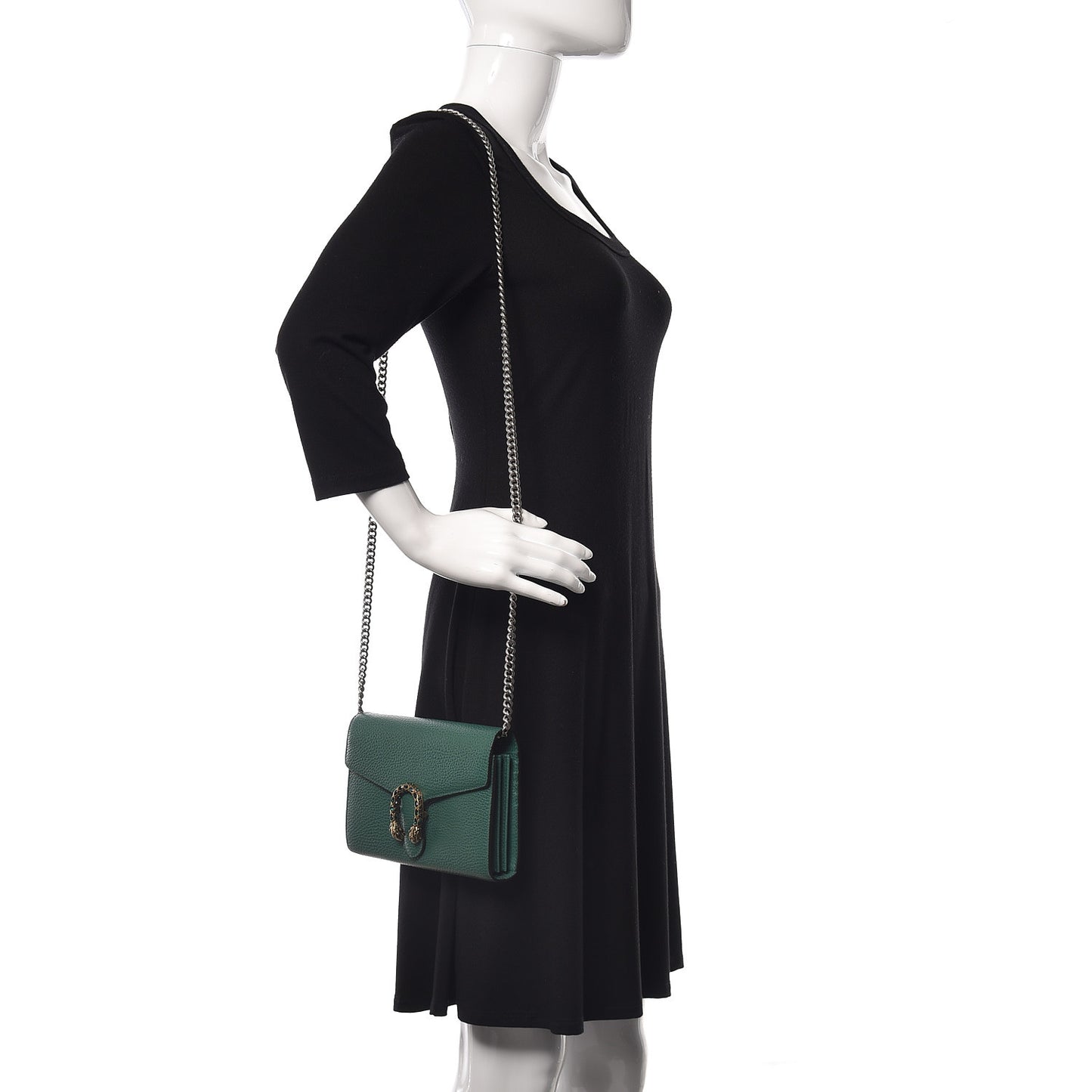 Calfskin Mini Dionysus Chain Wallet Emerald