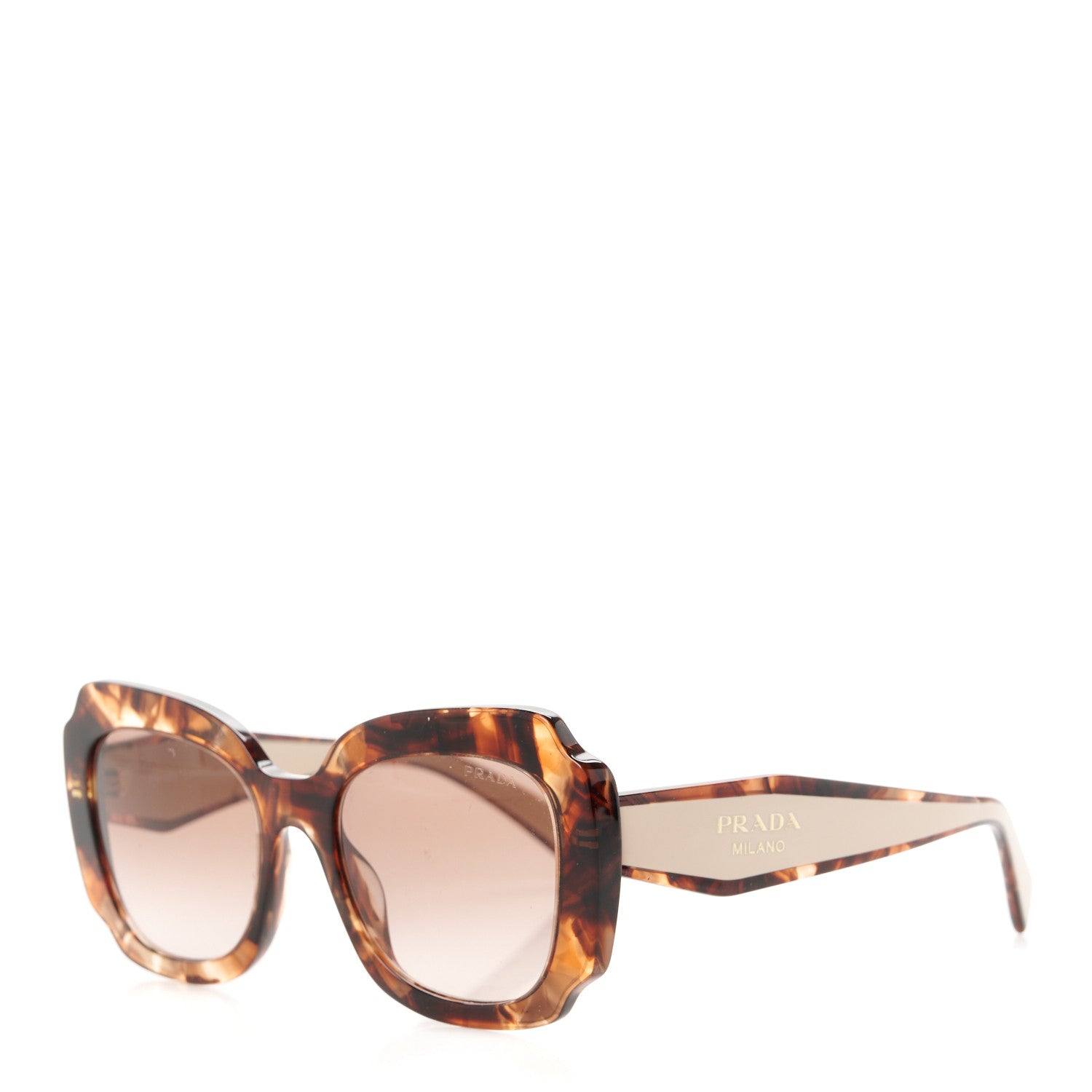 Prada Acetate Square Sunglasses SPR 16Y Havana Beige 1 of 7