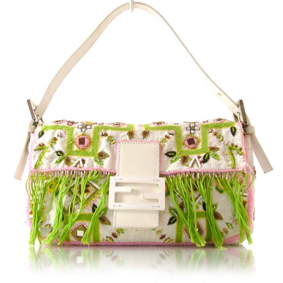 Toile Beaded Baguette Ivory
