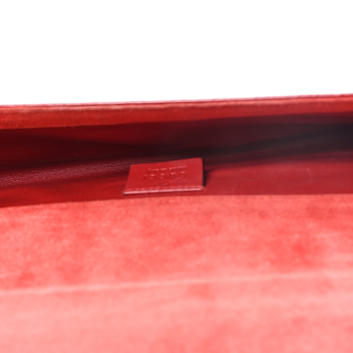 Patent Microguccissima Small Broadway Clutch Red
