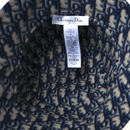 Christian Dior Oblique Jacquard Bucket Hat 57 Blue 6 of 7