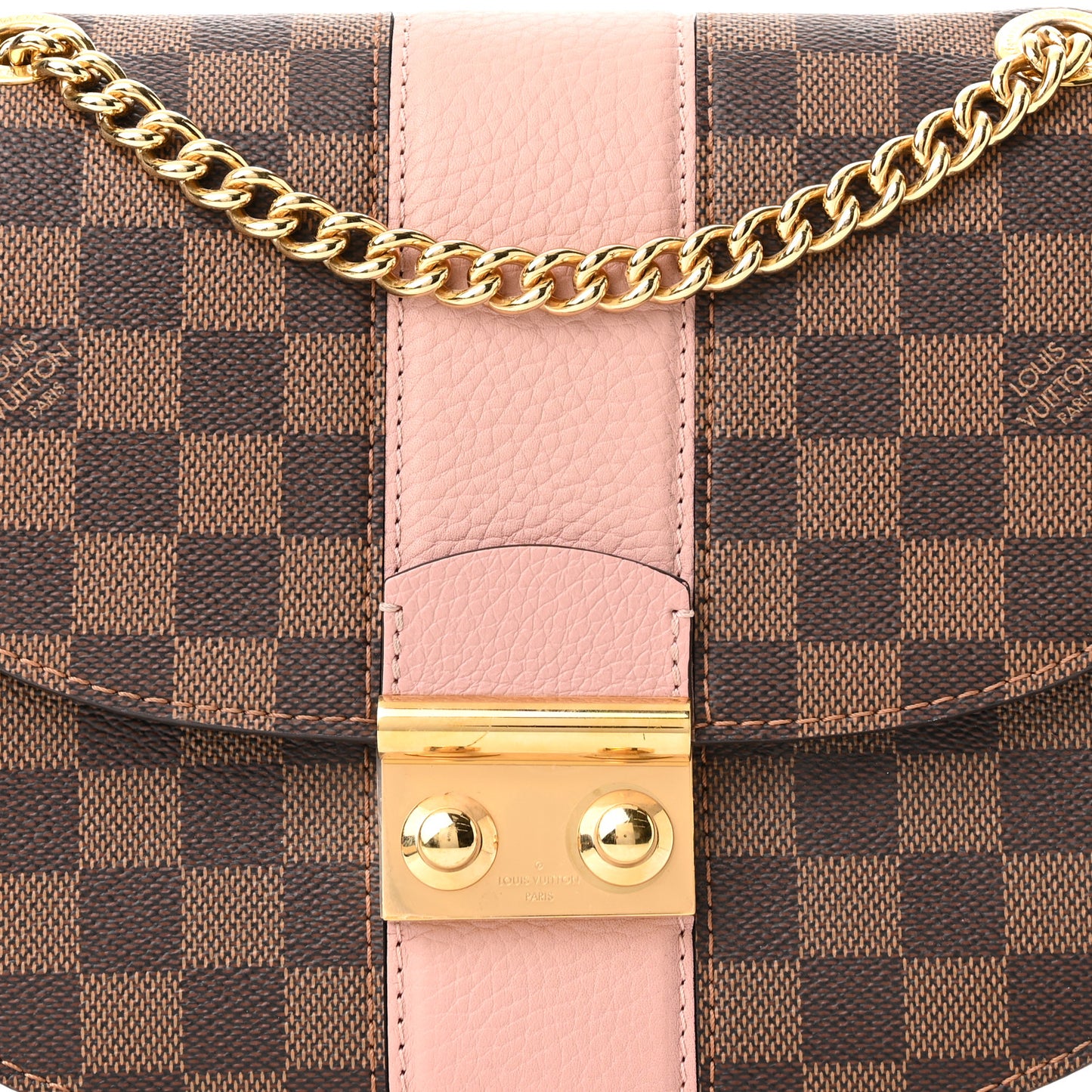Damier Ebene Cuir Taurillon Wight Magnolia