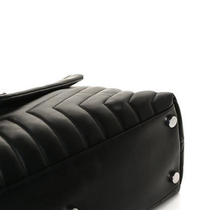 Saint Laurent Calfskin Y Quilted Monogram Large Loulou Chain Satchel Black 17 of 21