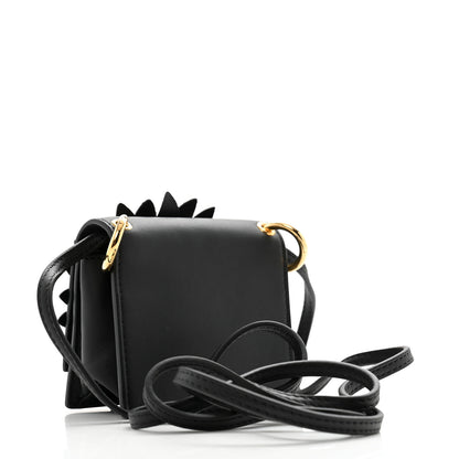 Fendi Vitello Snakeskin F is Fendi Flower Micro Kan I Shoulder Bag Black Multicolor 3 of 11