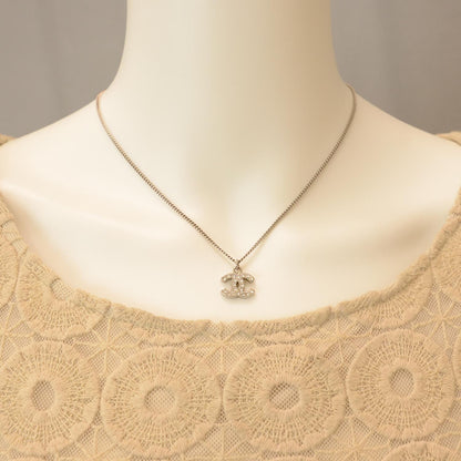 Chanel Crystal CC Necklace Silver 2 of 4