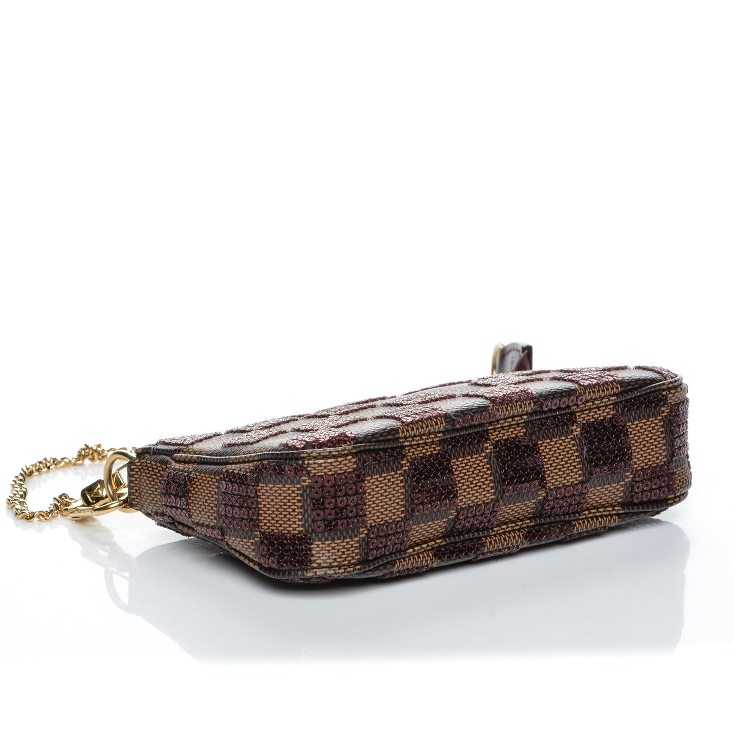 Damier Paillettes Mini Pochette Accessories Red