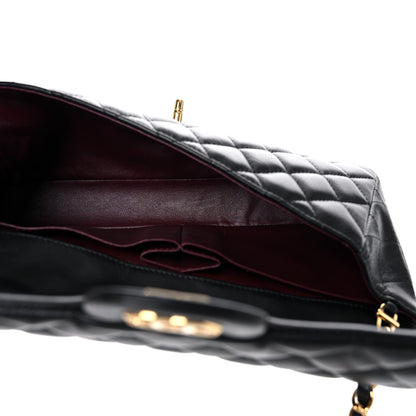 Chanel Lambskin Quilted East West Flap Black 5 of 14