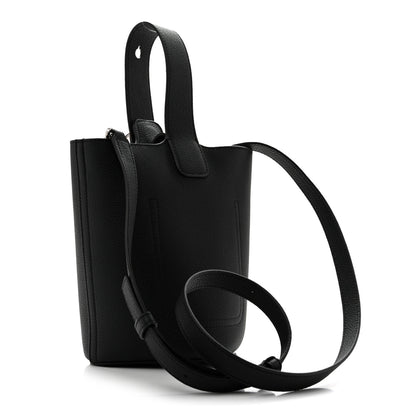 Loewe Soft Grained Calfskin Mini Pebble Bucket Bag Black 3 of 10