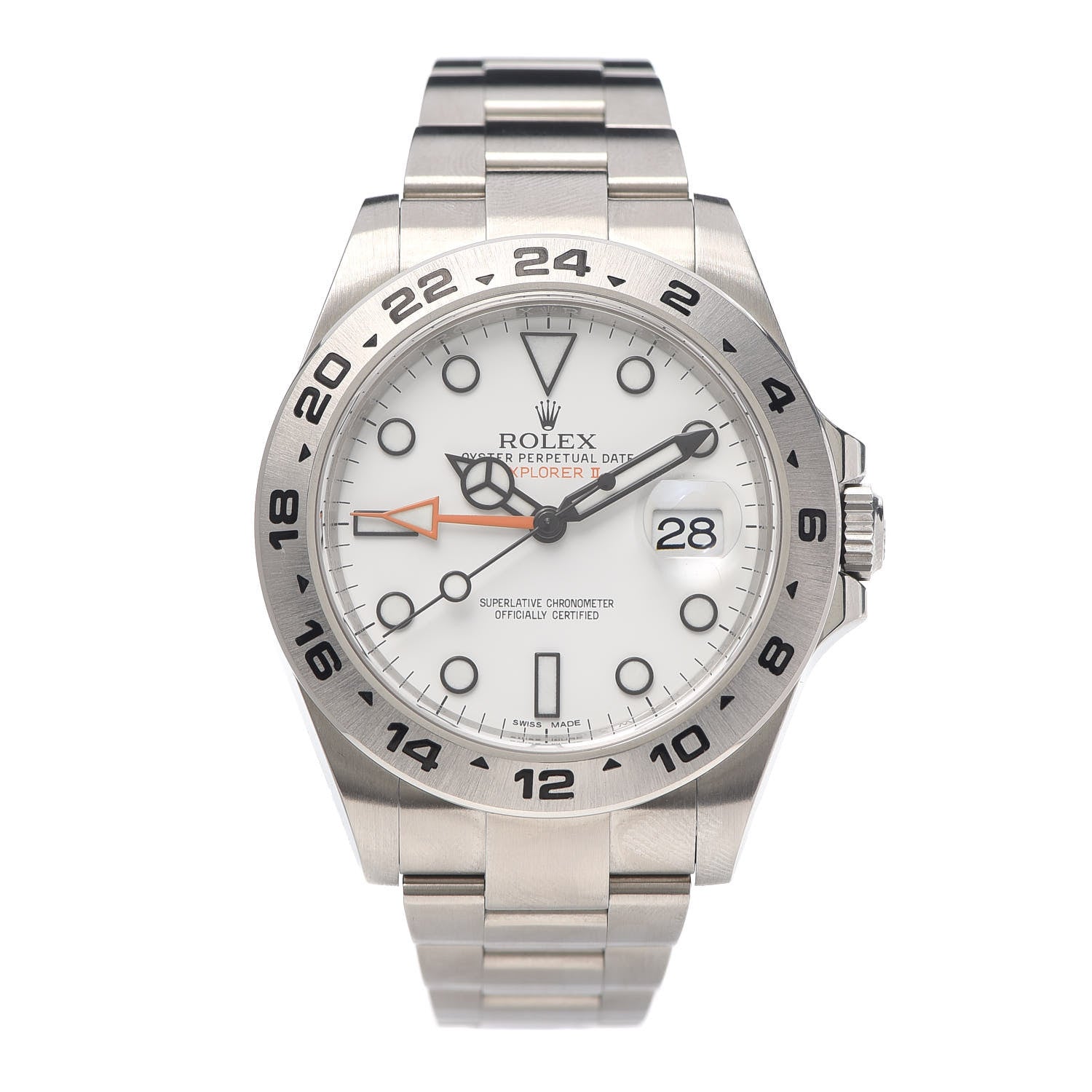 Rolex Stainless Steel 42mm Oyster Perpetual Date Explorer II Watch White 216570 1 of 6