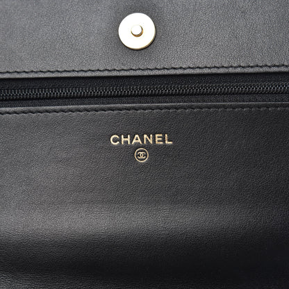 Chanel Caviar Quilted Boy Wallet On Chain WOC Black 6 of 12