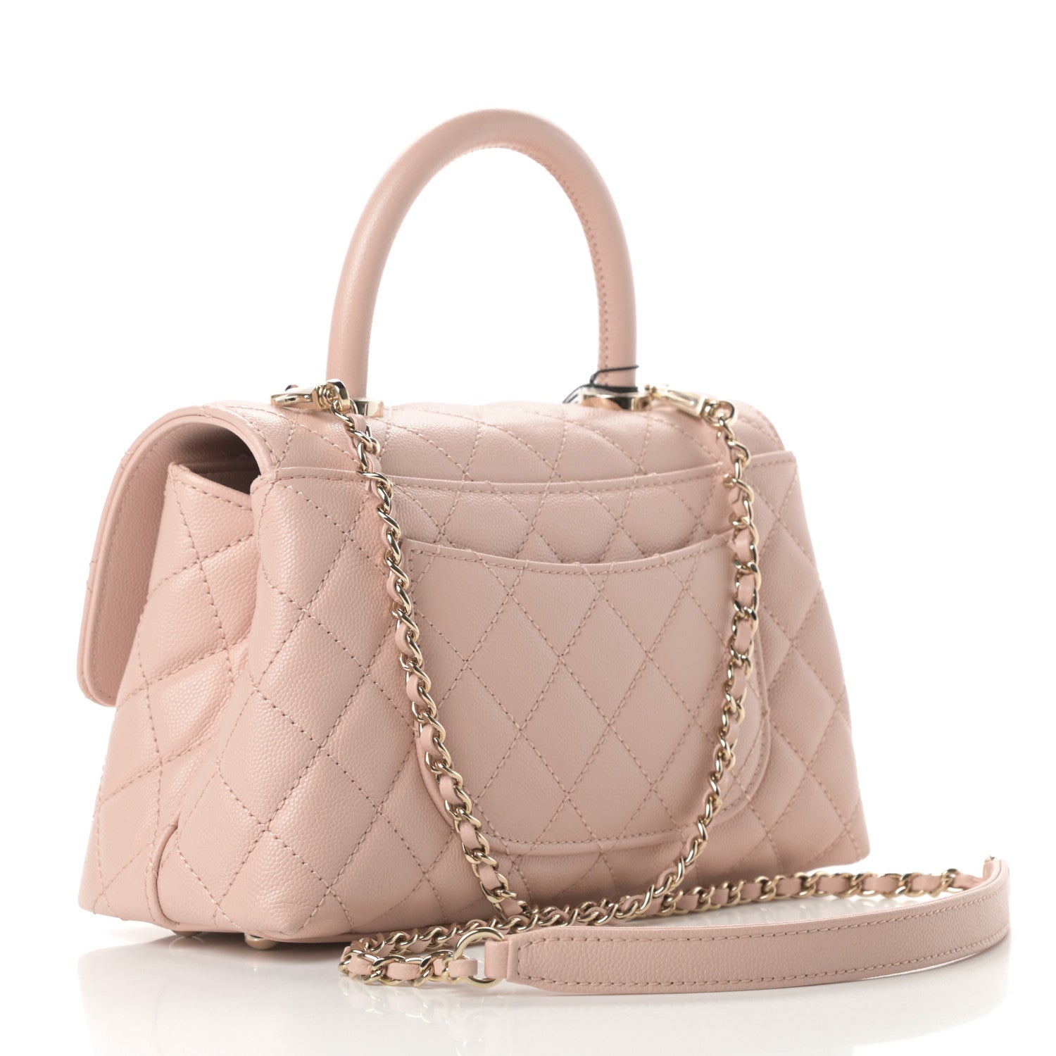 Chanel Caviar Quilted Mini Coco Handle Flap Light Pink 3 of 11