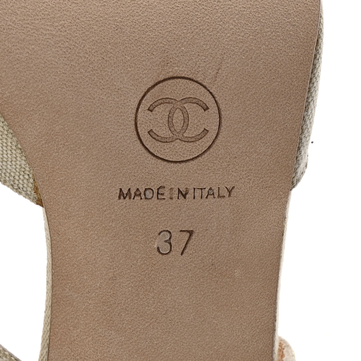 Canvas Slingback Pumps 37 Beige