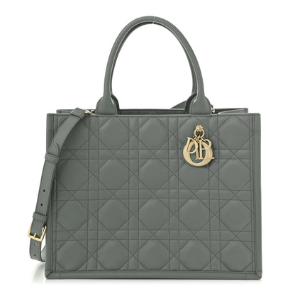 Christian Dior Calfskin Macrocannage Medium Book Tote Grey 1 of 10