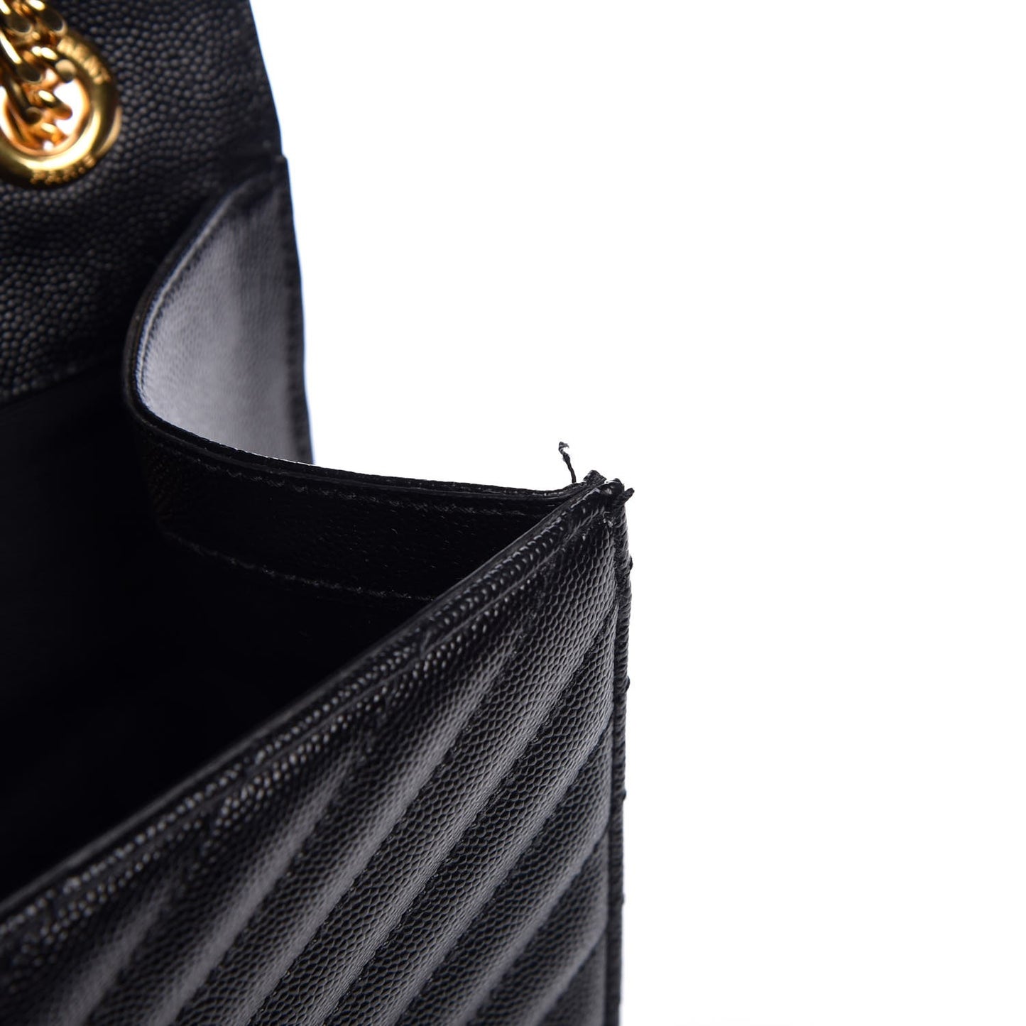 Grain De Poudre Matelasse Chevron Large Monogram Satchel Black