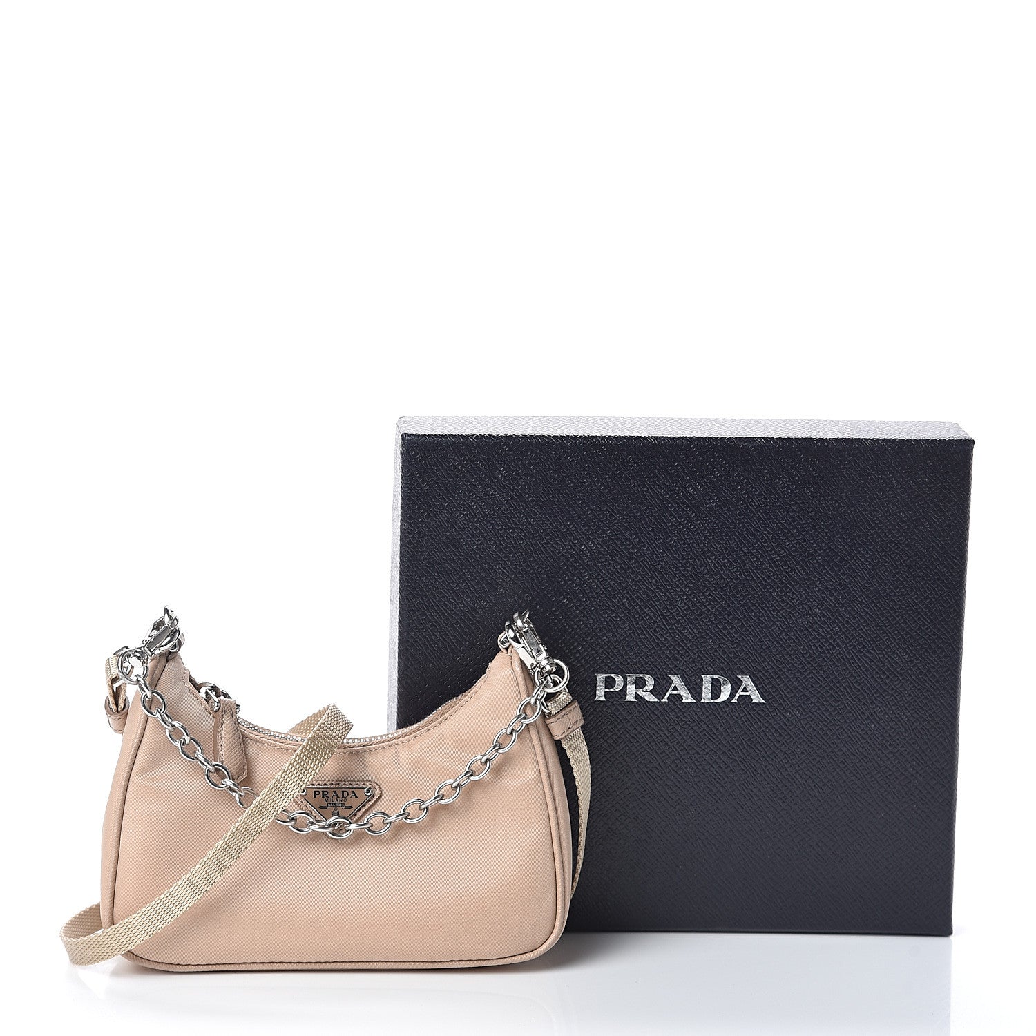 Prada Tessuto Nylon Saffiano Mini Re-Edition 2000 Shoulder Bag Cammeo 9 of 9
