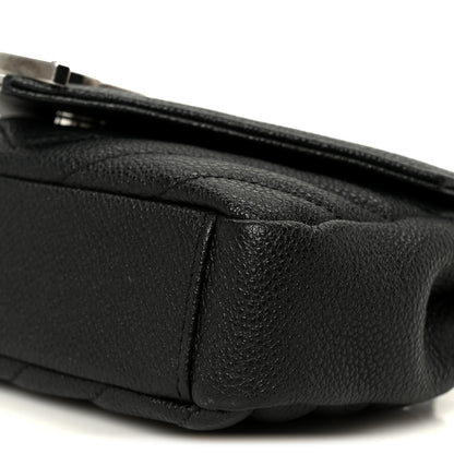 Saint Laurent Grained Calfskin Matelasse Chevron Classic Monogram Baby Chain Bag Black 11 of 11