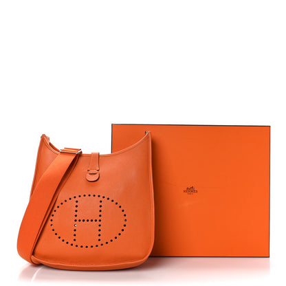 Hermes Taurillon Clemence Evelyne III GM Orange 10 of 10
