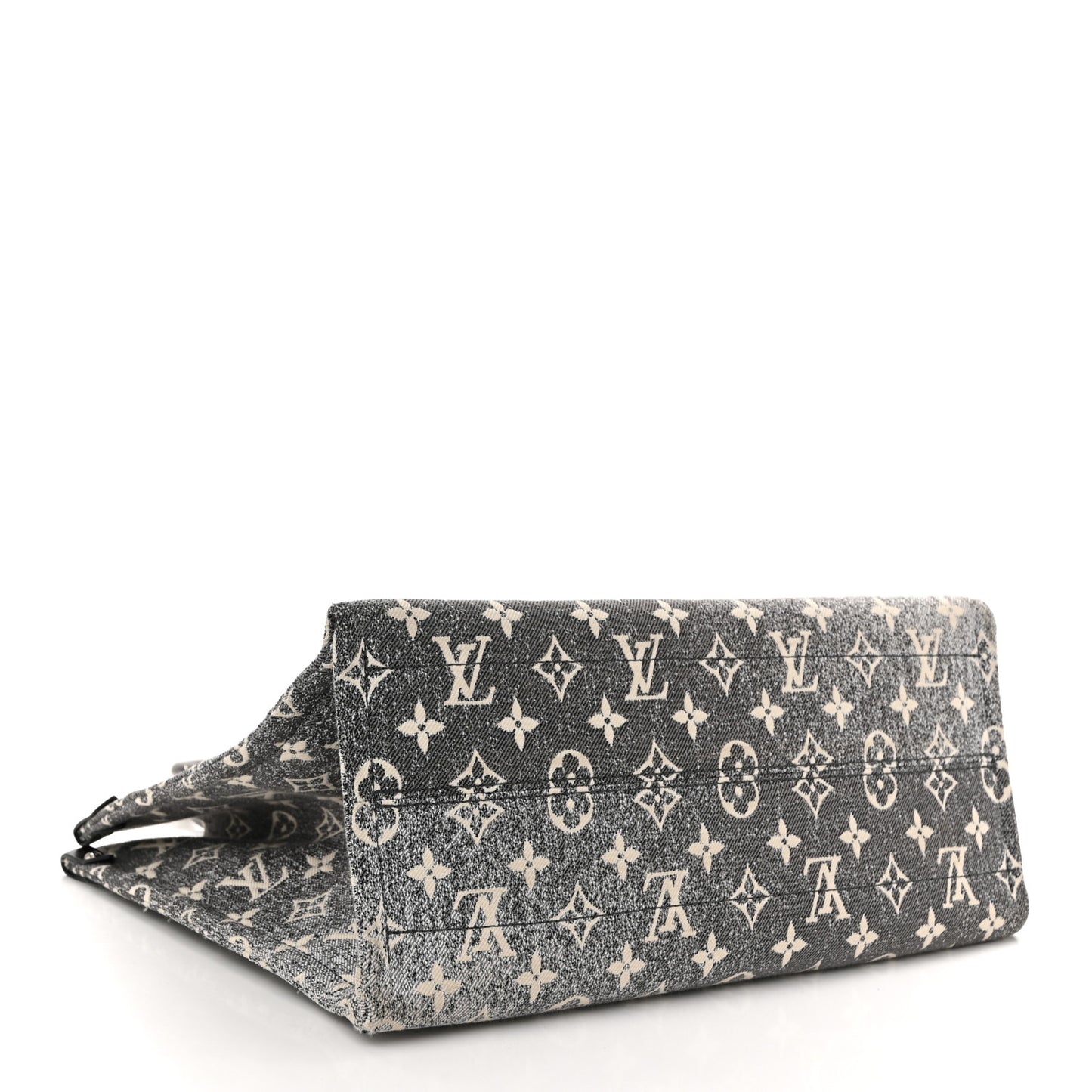 Monogram Jacquard Denim Onthego MM Black