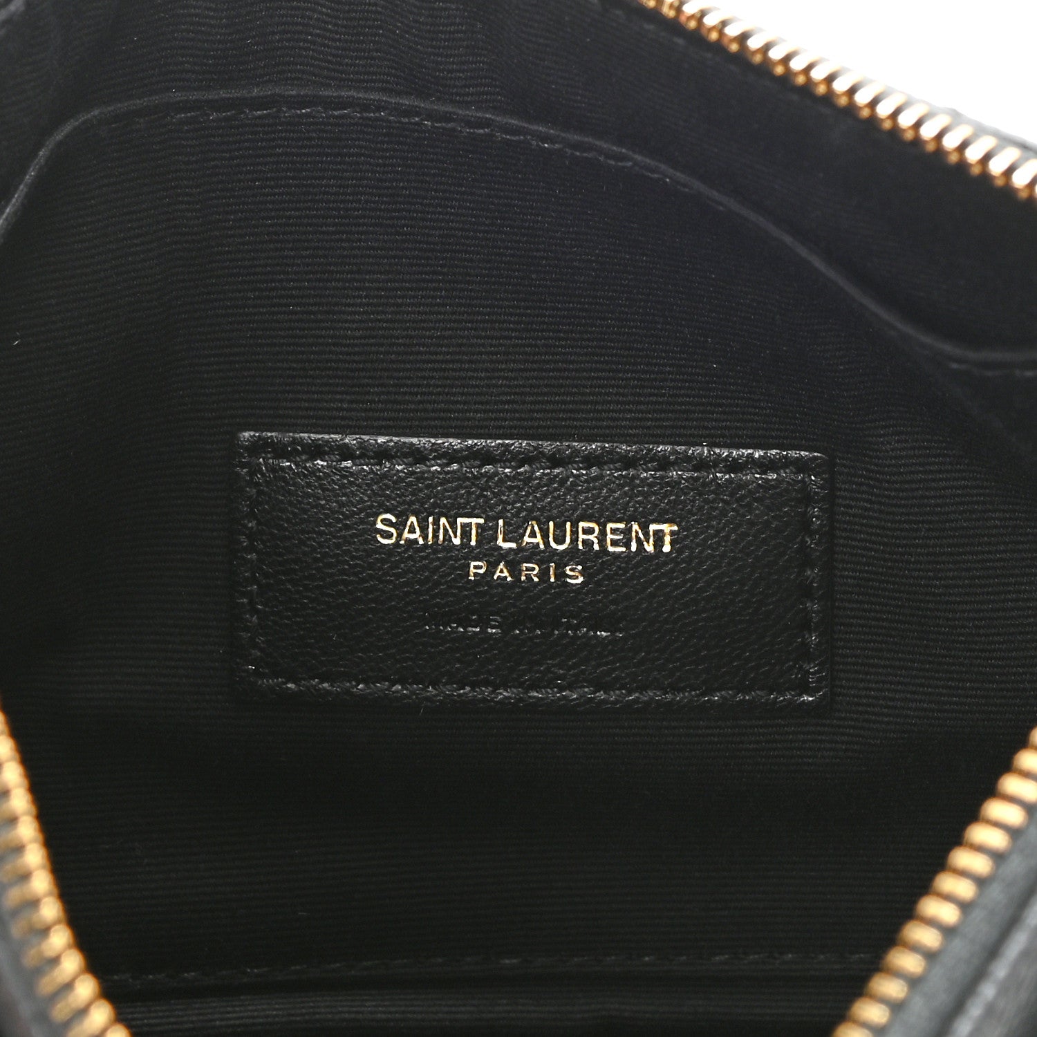 Saint Laurent Grain De Poudre Chevron Monogram Bill Pouch Storm 7 of 8