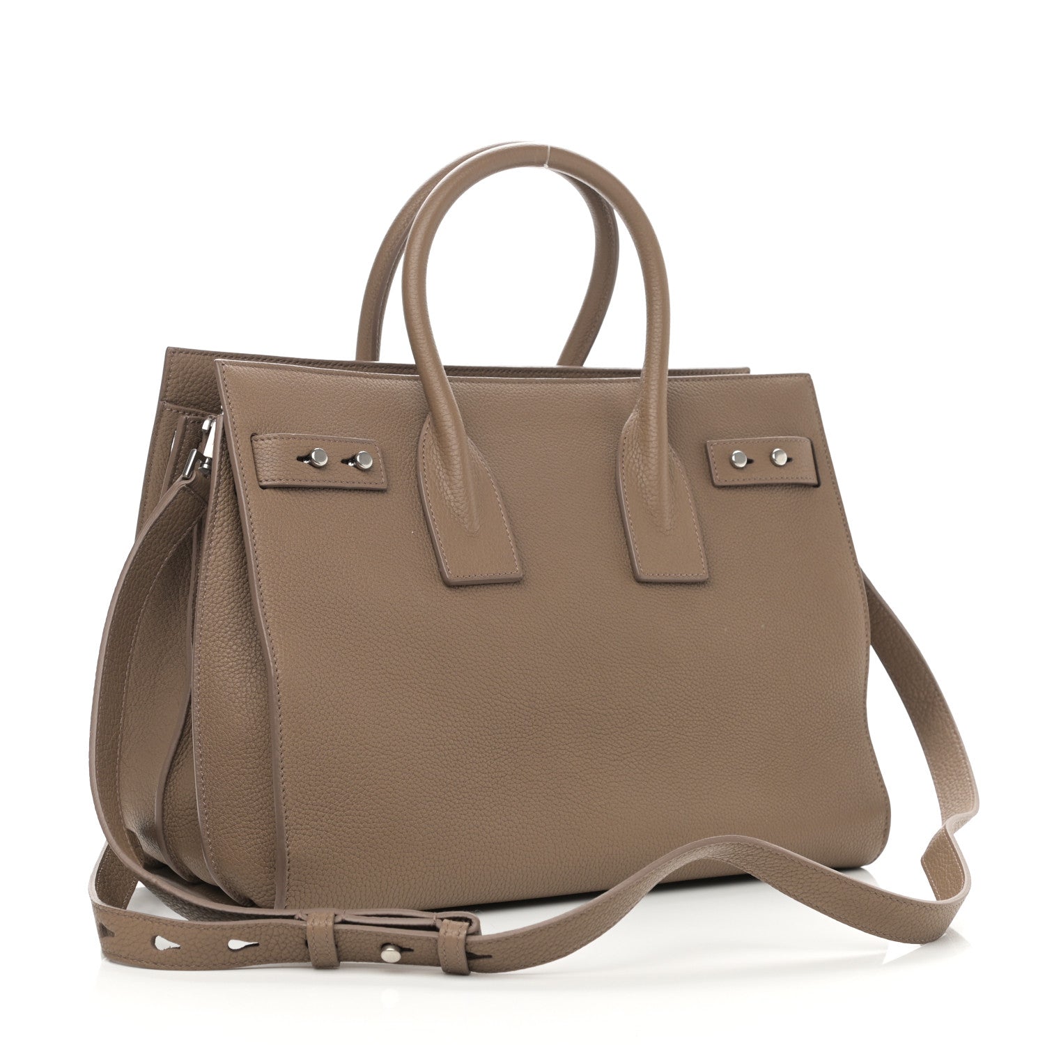 Saint Laurent Grained Calfskin Small Supple Sac De Jour Dark Beige 2 of 12