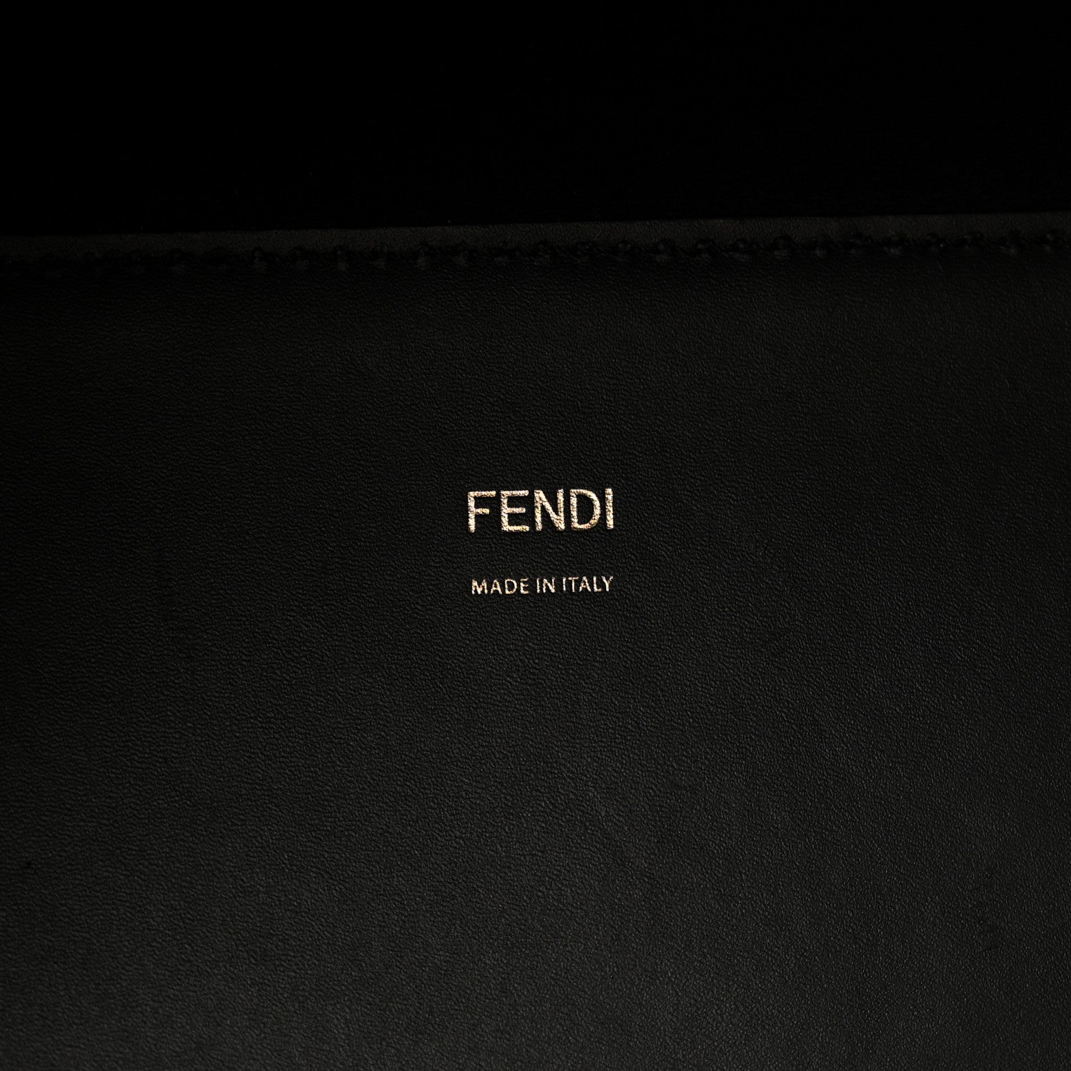 Fendi Vitello King Plexiglass Logo Embossed Medium Fendi Sunshine Shopper Tote Black 6 of 12