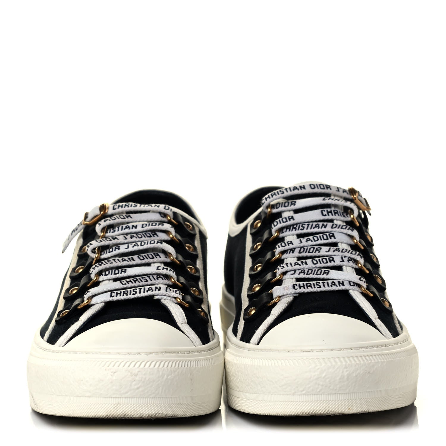 Christian Dior Canvas Womens Walk'n Dior Low Top Sneakers 40 Black 2 of 8
