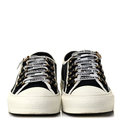 Christian Dior Canvas Womens Walk'n Dior Low Top Sneakers 40 Black 2 of 8